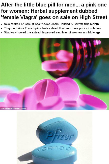 "女用伟哥"英国上市 称可给女性带来欢愉体验