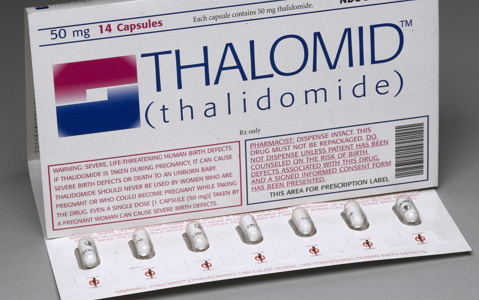 药名:沙利度胺(thalidomide),又名反应停