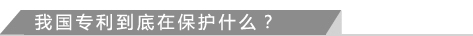 我国专利到底在保护什么？